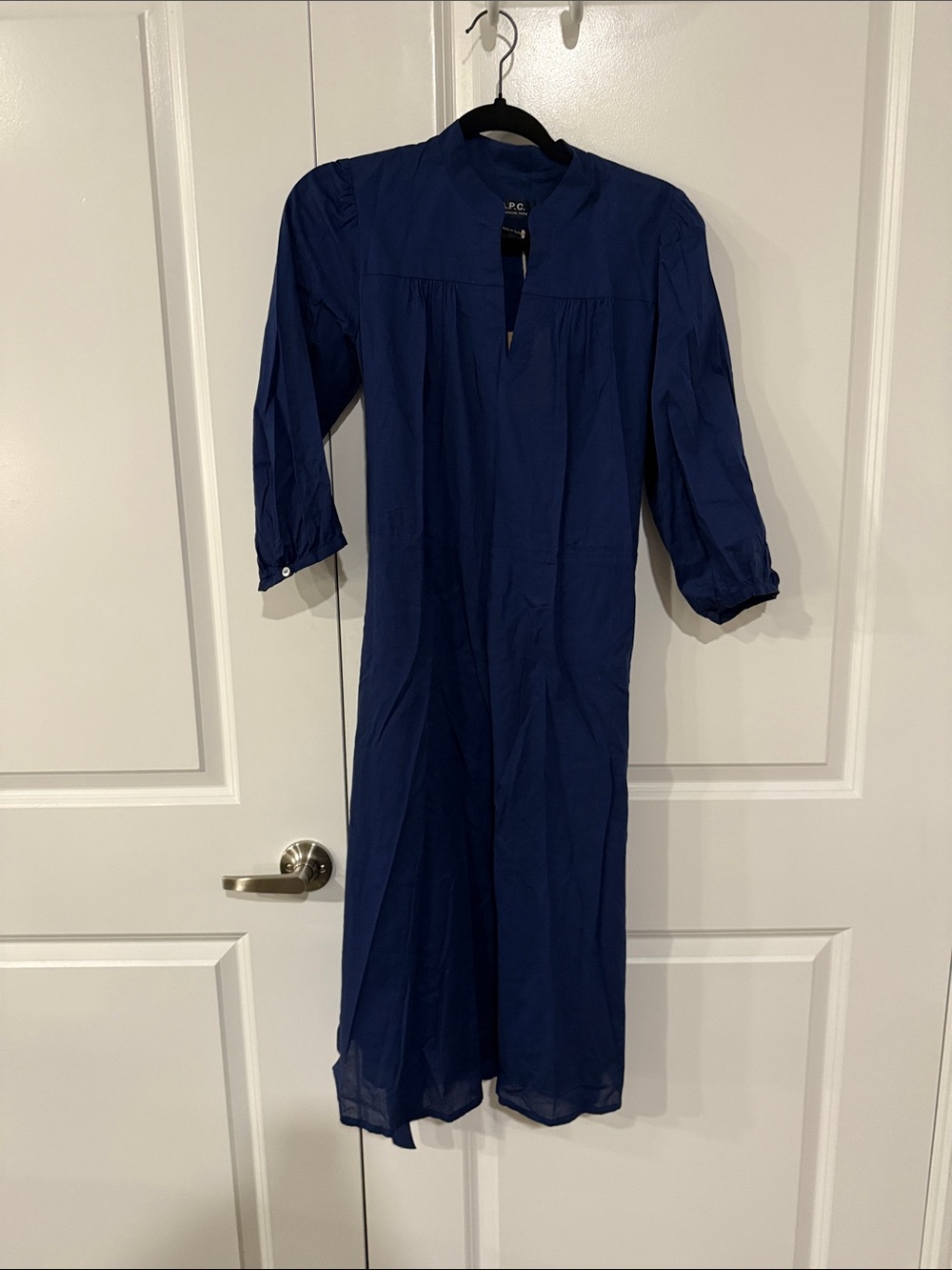 A.P.C. Deep Blue Long Shirt Dress